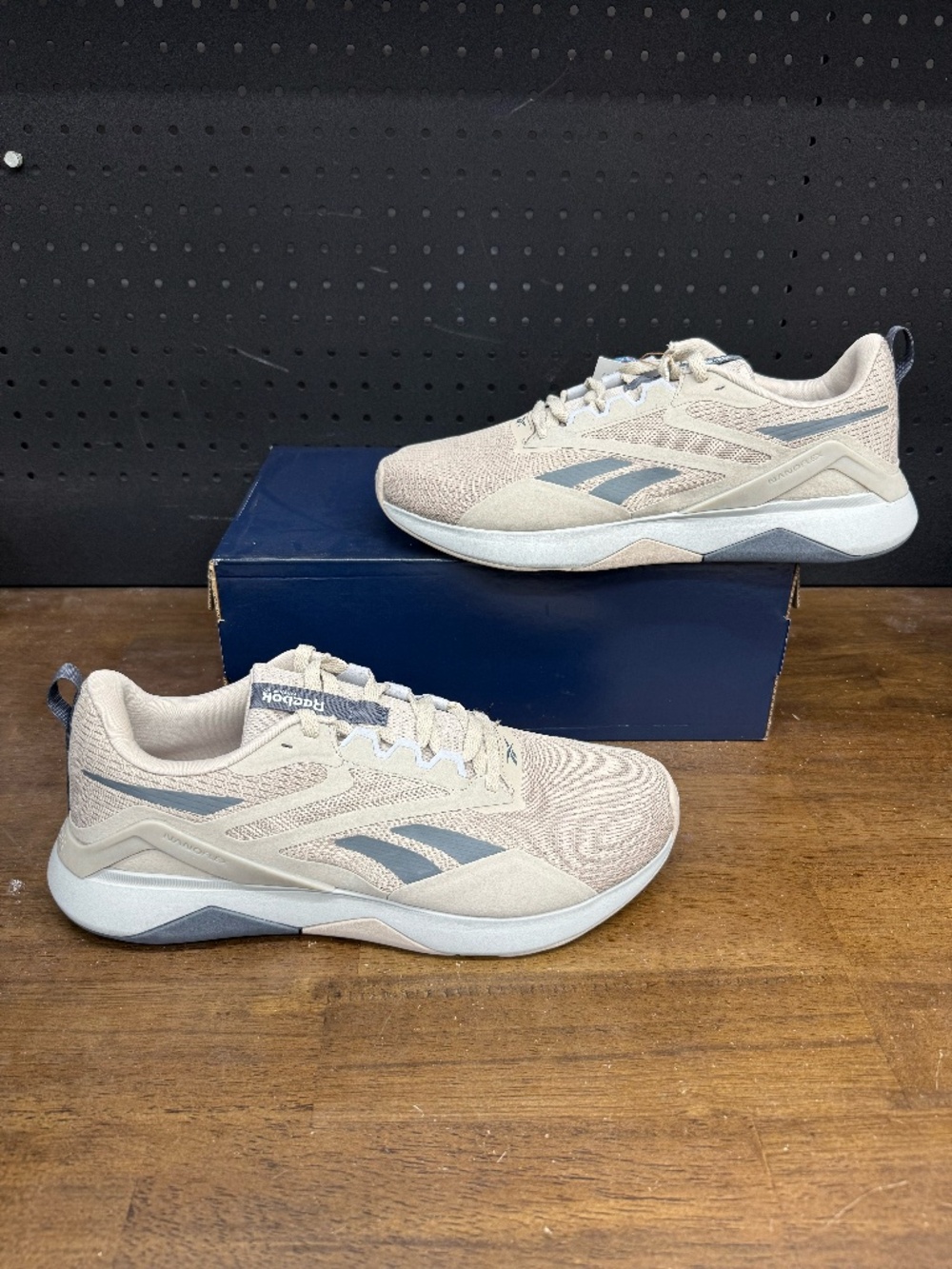 New W/O Box! Men's Reebok Nanoflex TR 2.0 'Ash Pure Grey' Training Sneakers